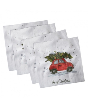 Ambesonne Christmas Set of 4 Napkins 12
