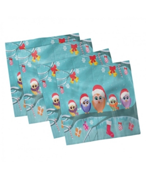 Ambesonne Christmas Set of 4 Napkins 12