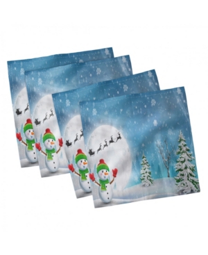 Ambesonne Christmas Set of 4 Napkins 12