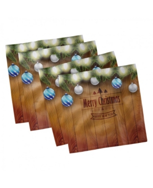 Ambesonne Christmas Set of 4 Napkins 12