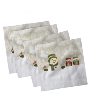 Ambesonne Christmas Set of 4 Napkins 12