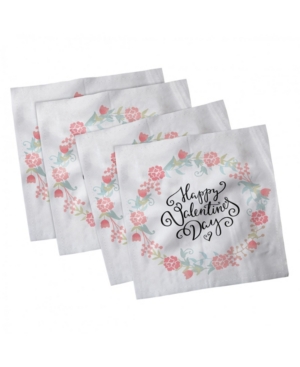 Ambesonne Valentines Day Set of 4 Napkins 12