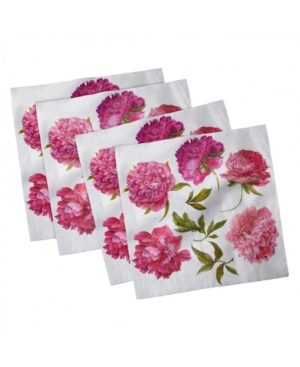 Ambesonne Floral Set of 4 Napkins 12