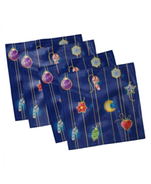 Ambesonne Christmas Set of 4 Napkins 12