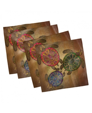 Ambesonne Turtle Set of 4 Napkins 12