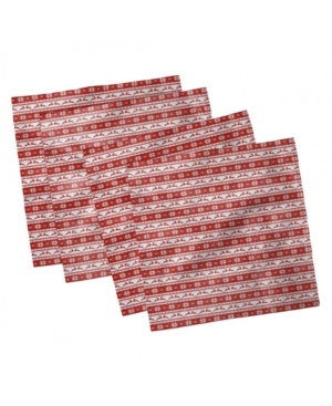 Ambesonne Christmas Set of 4 Napkins 12