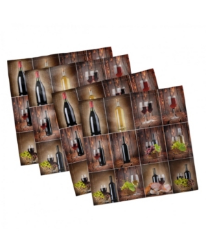 Ambesonne Wine Set of 4 Napkins 12