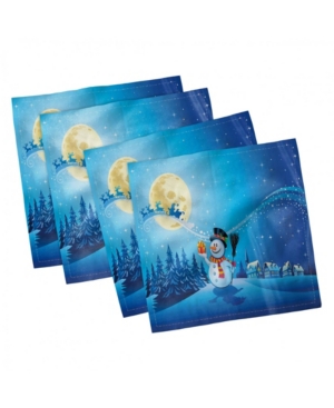 Ambesonne Christmas Set of 4 Napkins 12