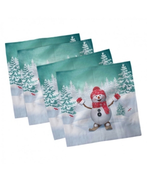 Ambesonne Christmas Set of 4 Napkins 12