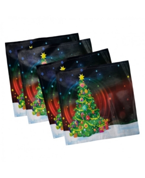 Ambesonne Christmas Set of 4 Napkins 12