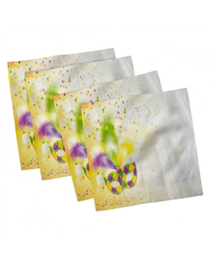 Ambesonne Mardi Gras Set of 4 Napkins 12
