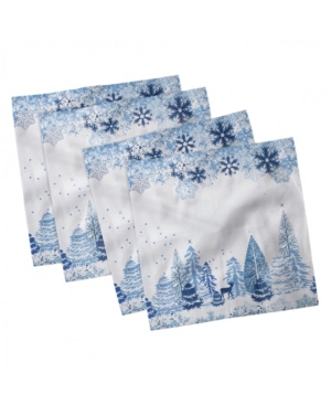 Ambesonne Winter Set of 4 Napkins 12