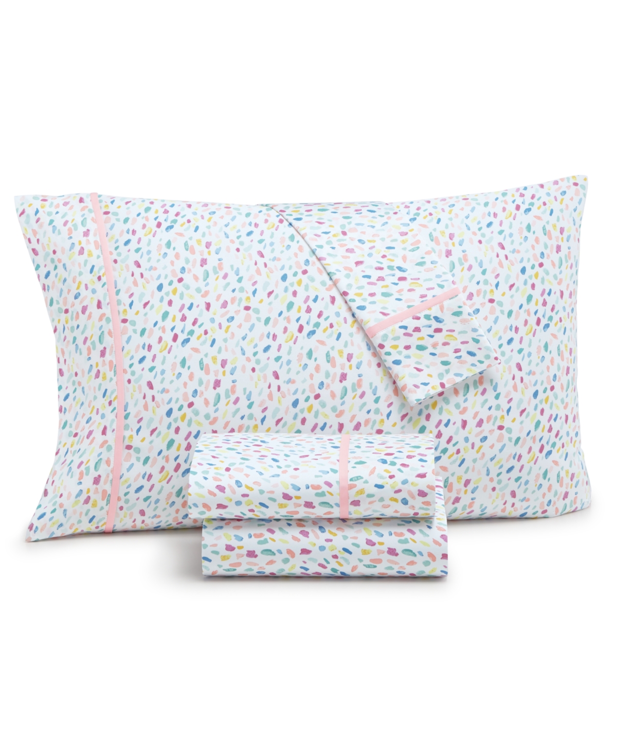 WHIM BY MARTHA STEWART WHIM BY MARTHA STEWART COLLECTION NOVELTY PRINT FULL 4-PC SHEET SET, 250 THREAD COUNT 100% COTTON, C