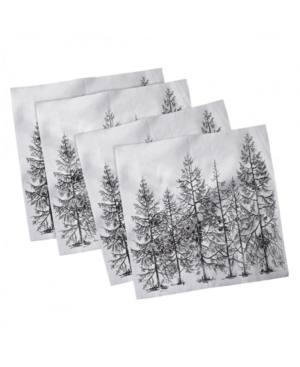 Ambesonne Winter Set of 4 Napkins 12