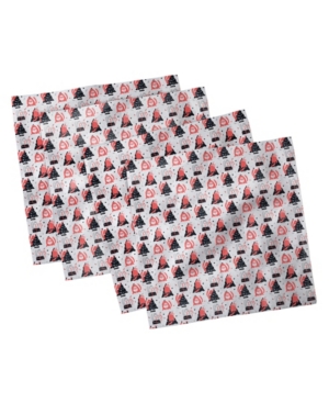 Ambesonne Winter Set of 4 Napkins 18