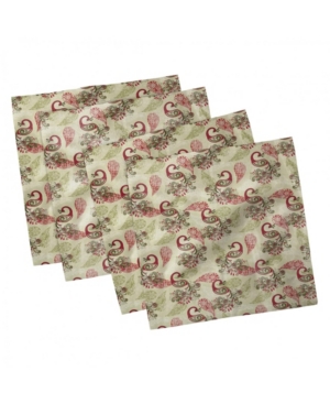 Ambesonne Peacock Set of 4 Napkins 18