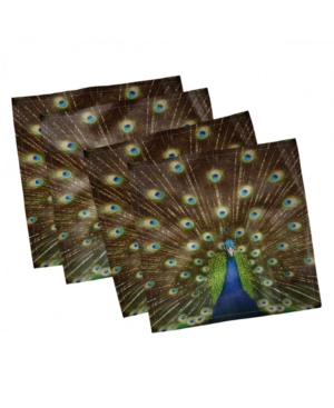 Ambesonne Peacock Set of 4 Napkins 18