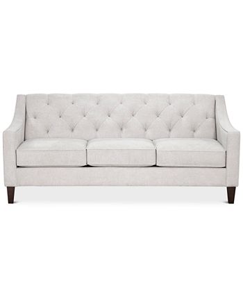 76 Fabric Tufted Slope Arm Sofa