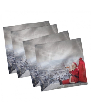 Ambesonne Christmas Set of 4 Napkins 18