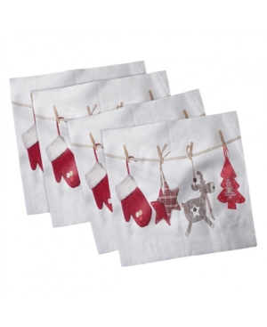 Ambesonne Christmas Set of 4 Napkins 18