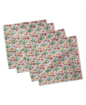 Ambesonne Christmas Set of 4 Napkins 18