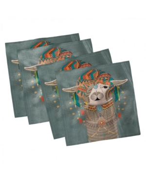 Ambesonne Llama Set of 4 Napkins 18