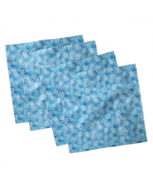 Ambesonne Snowflake Set of 4 Napkins 18