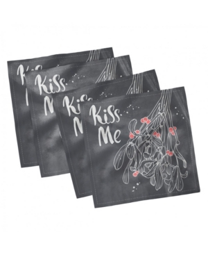 Ambesonne Kiss Me Set of 4 Napkins 18