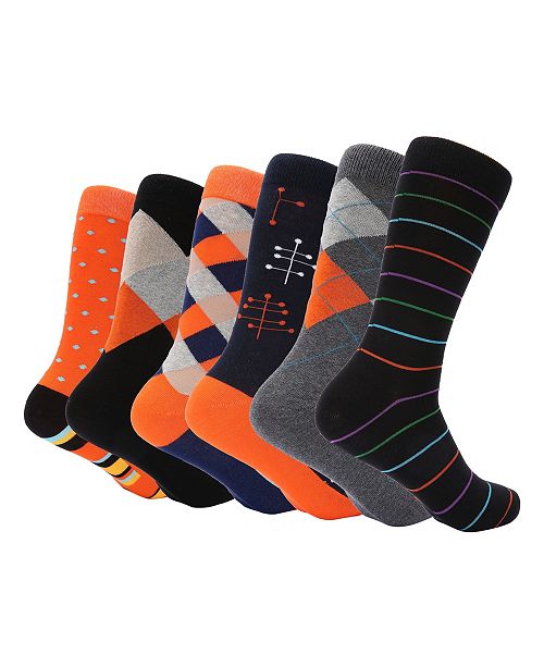 Mio Marino Men's Snazzy Collection Dress Socks Pack of 6 & Reviews ...
