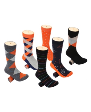 Mio Marino Men's Snazzy Collection Dress Socks Pack of 6
