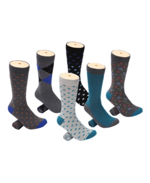 Mio Marino Men's Snazzy Collection Dress Socks Pack of 6