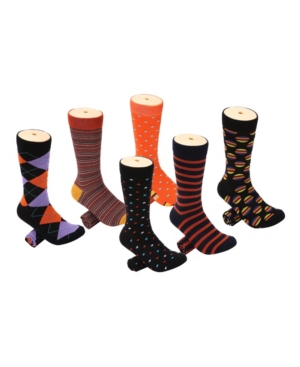 Mio Marino Men's Snazzy Collection Dress Socks Pack of 6