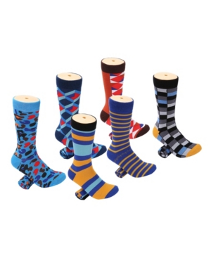 Mio Marino Men's Snazzy Collection Dress Socks Pack of 6