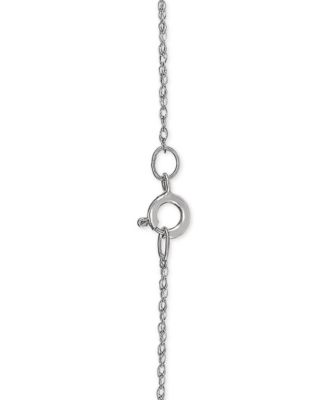 Aquamarine (7/8 ct. t.w.) & Diamond (1/20 ct. t.w.) 18" Pendant Necklace in 14k White Gold