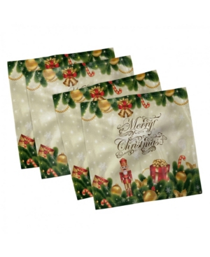 Ambesonne Christmas Set of 4 Napkins 18