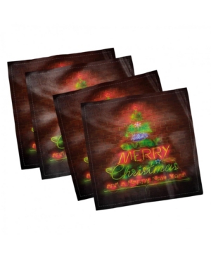 Ambesonne Christmas Set of 4 Napkins 18