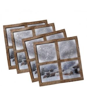 Ambesonne Winter Set of 4 Napkins 18