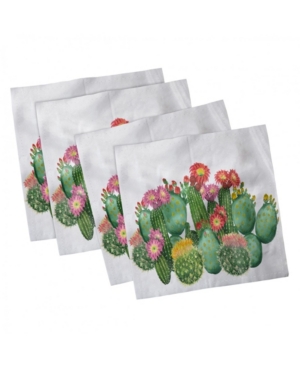 Ambesonne Cactus Set of 4 Napkins 18