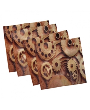 Ambesonne Industrial Set of 4 Napkins 18
