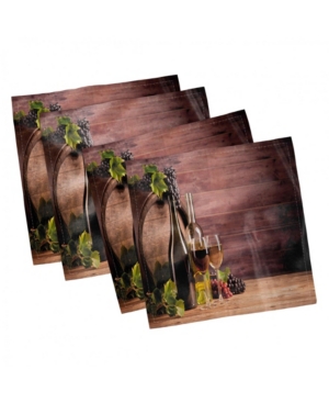 Ambesonne Wine Set of 4 Napkins 18