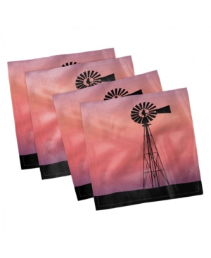 Ambesonne Windmill Set of 4 Napkins 18