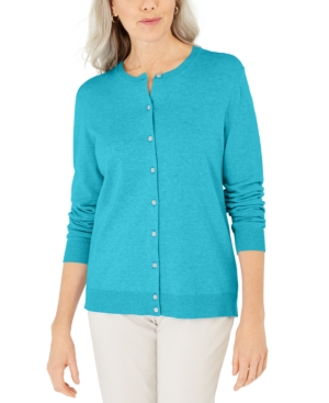 Karen Scott Crew-Neck Cardigan Created for Macy's