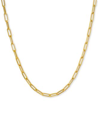 Paperclip Link 16" Chain Necklace in 14k Gold