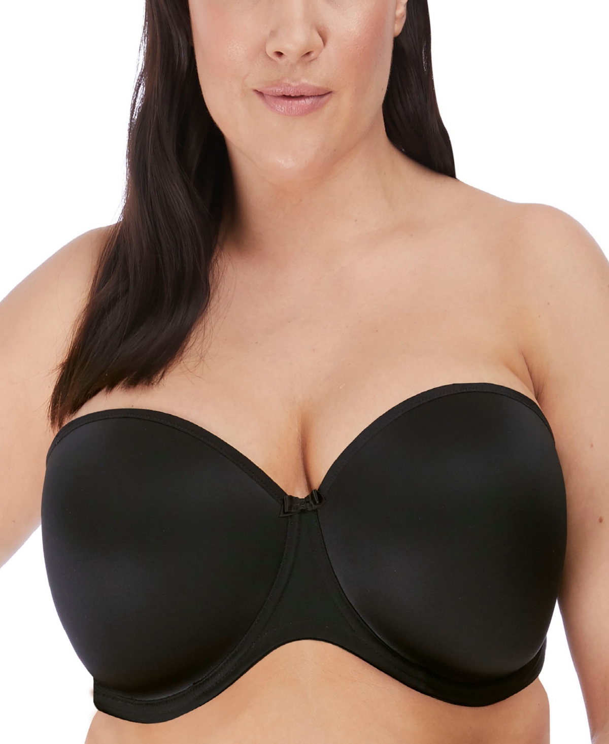 Women's Plus Size Smooth Underwire Molded Strapless Bra EL4300 - Sahara (Nude )