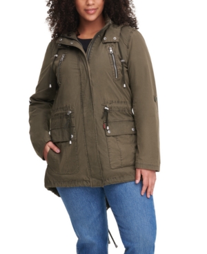 Trendy Plus Size Lightweight Parachute Cotton Hooded Jacket