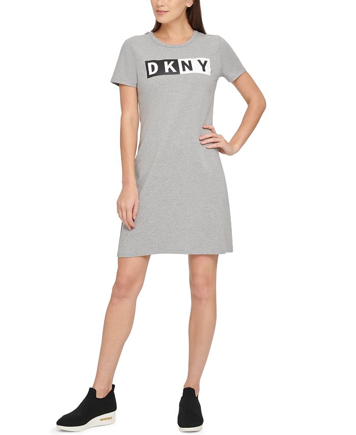 DKNY Sport Cotton Logo TShirt Dress & Reviews Dresses Women Macy's