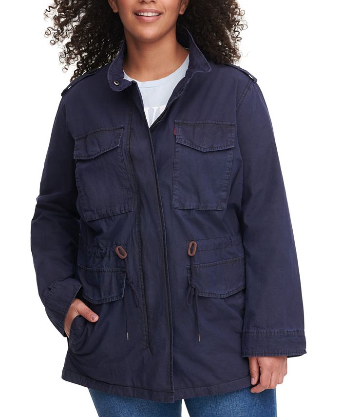 Levi's Trendy Plus Size Cotton Utility Jacket & Reviews - Jackets & Blazers  - Plus Sizes - Macy's