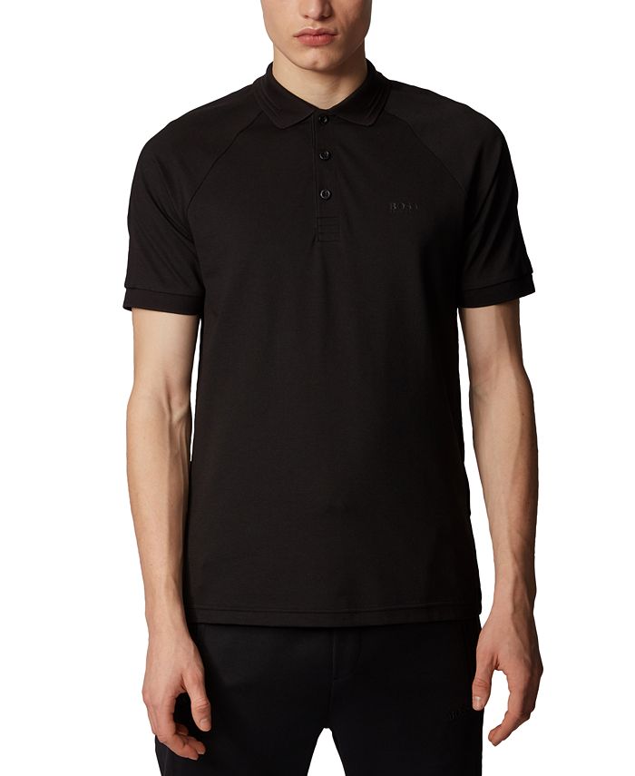 Hugo Boss Men's Slim-fit Paule Black Polo Shirt