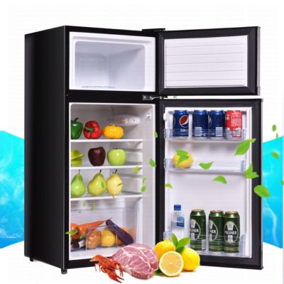 2 Doors 3.4 cu ft. Unit Compact Mini Refrigerator Freezer Cooler