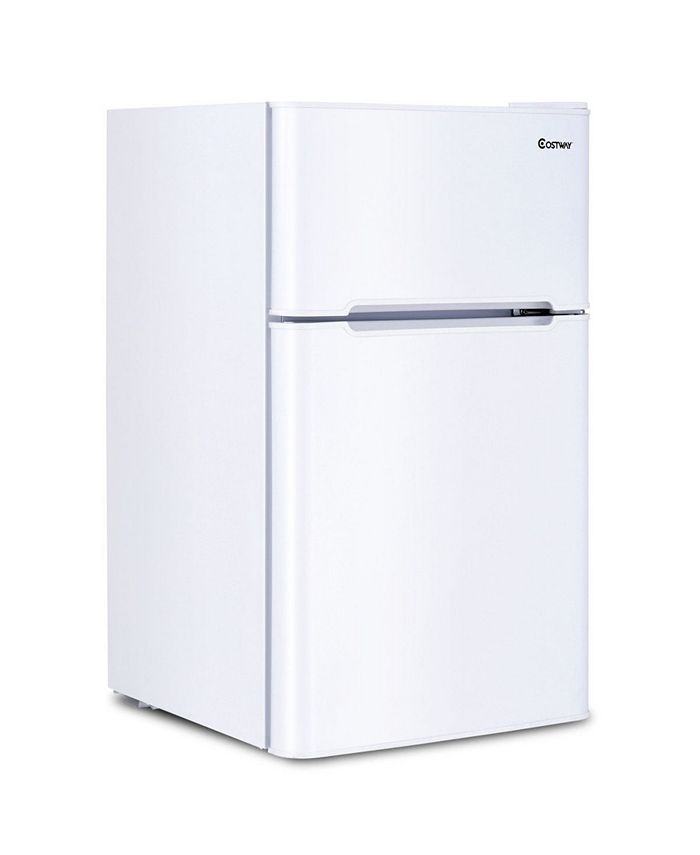 Costway Refrigerator Small Freezer Cooler Fridge Compact 3.2 cu ft. Unit Macy's